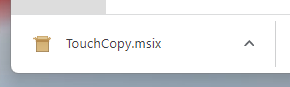 ブラウザーから TouchCopy インストーラーを起動します。