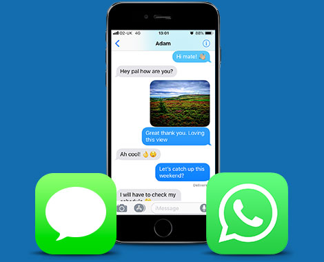 iPhone LINE会話、SMS、MMS、WhatsApp、iMessageを保存